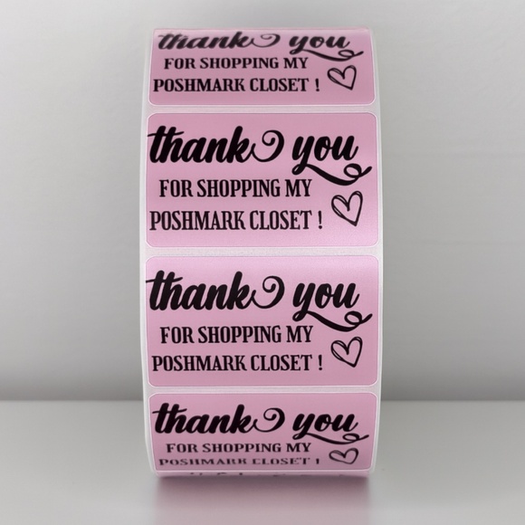 Thank You for Shopping My Poshmark Closet Stickers | THANK YOU STICKERS - Picture 1 of 11